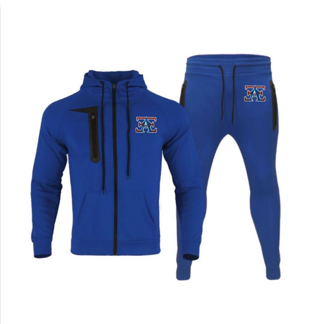 royal blue sweat suit