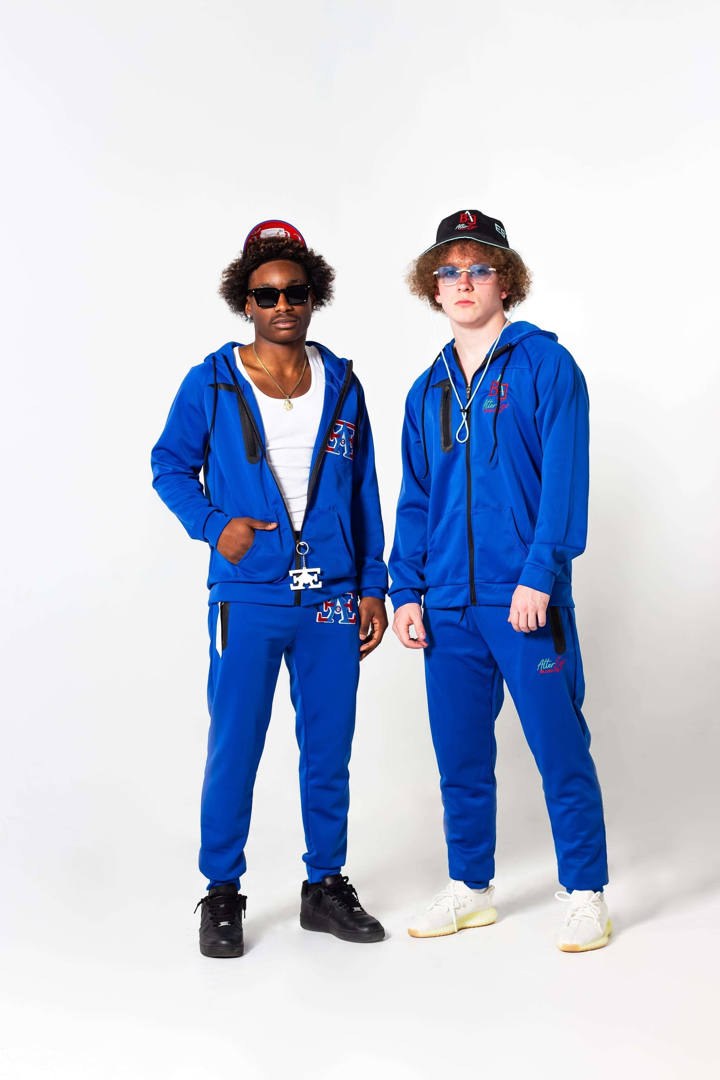 royal blue sweat suit