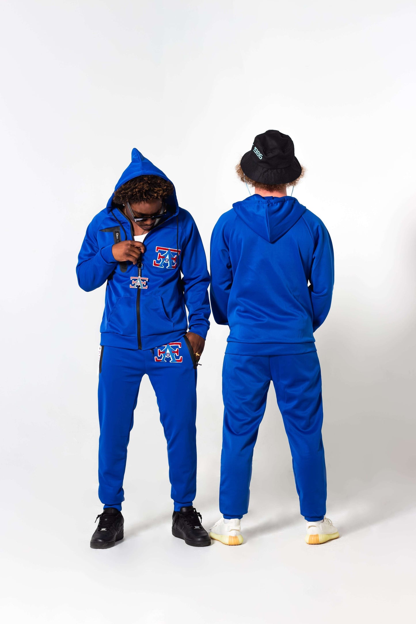 royal blue sweat suit