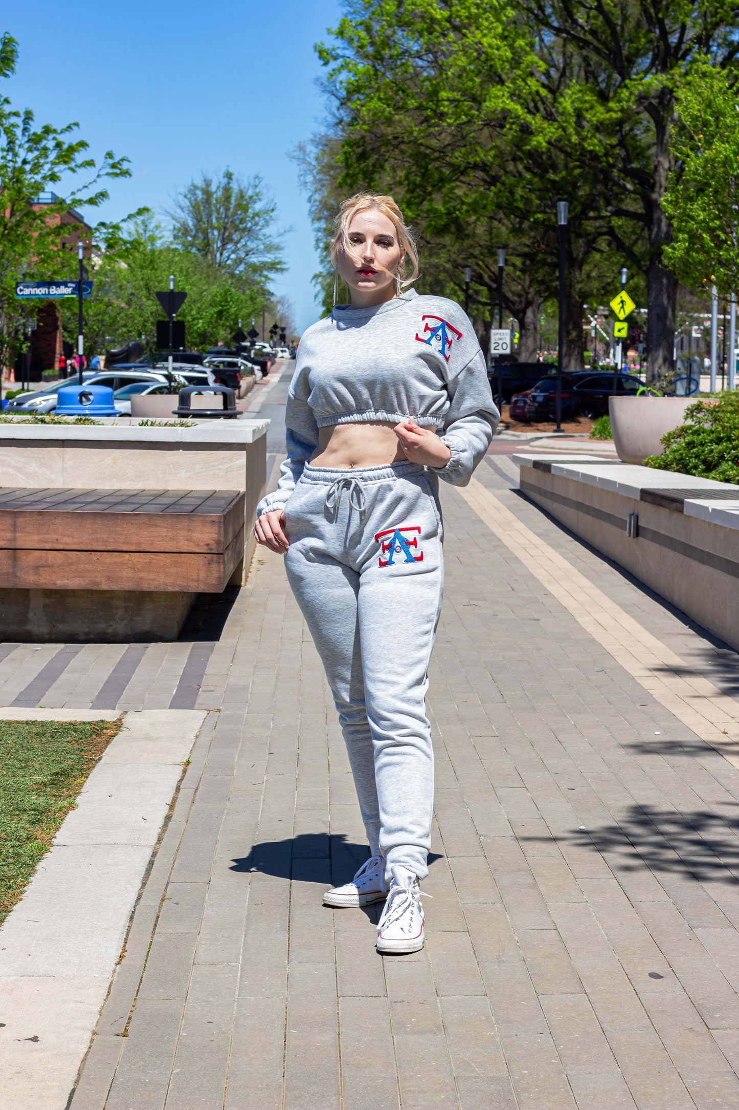 Crop top jogger set 